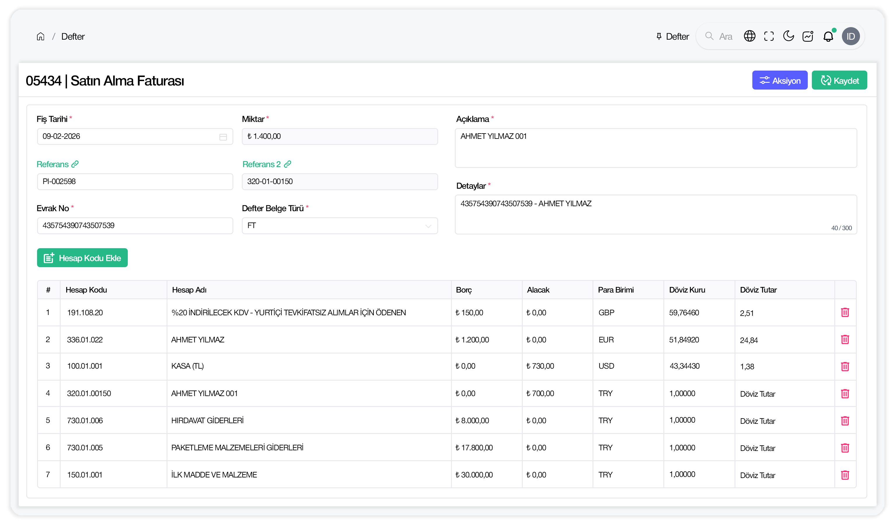 Finansal işlem desteği